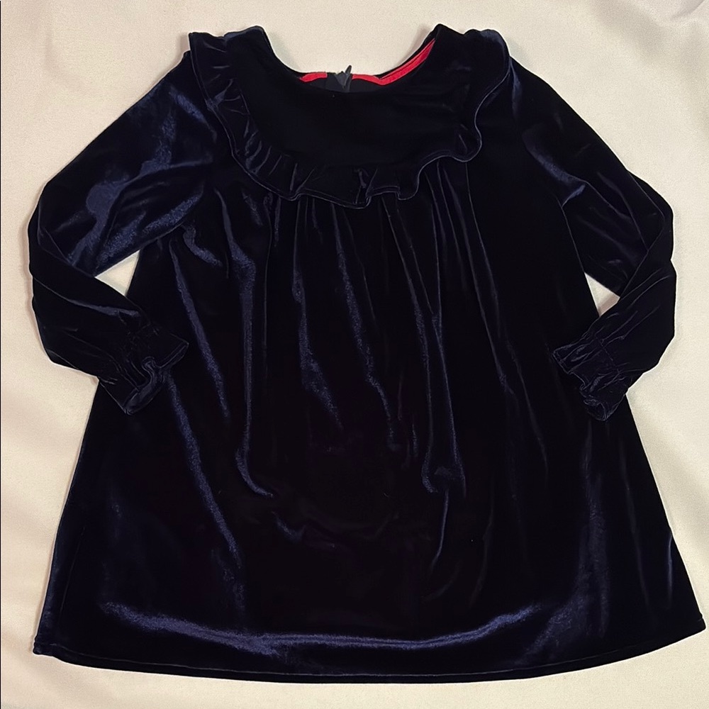 Mini Boden Navy Velvet Dress